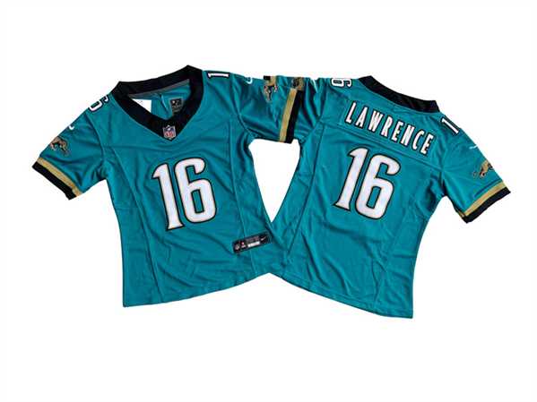 Womens Jacksonville Jaguars #16 Trevor Lawrence Teal 2024 F.U.S.E. Prowler Throwback Vapor Limited Stitched Jersey